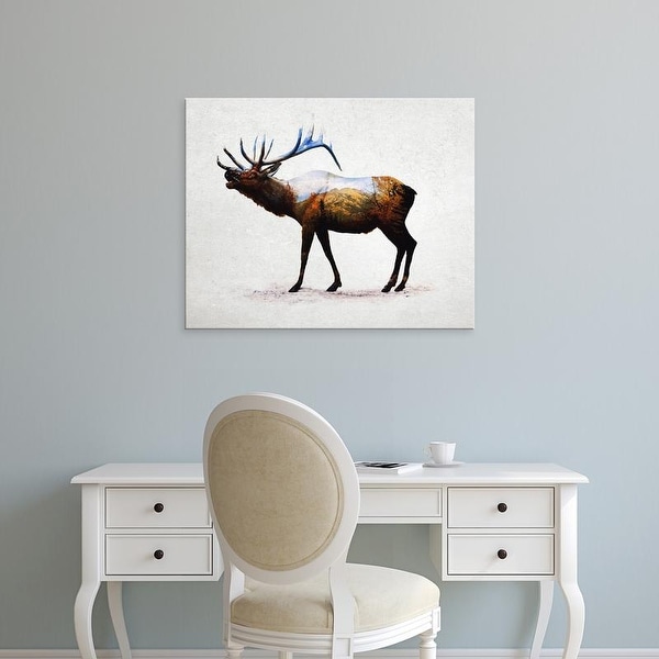 Easy Art Prints Davies Babies's 'Rocky Mountain Elk' Premium Canvas Art