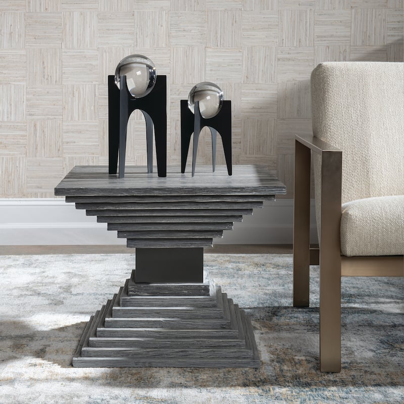 Uttermost Andes Wooden Geometric Accent Table - 22 W X 18 H X 22 D (in)