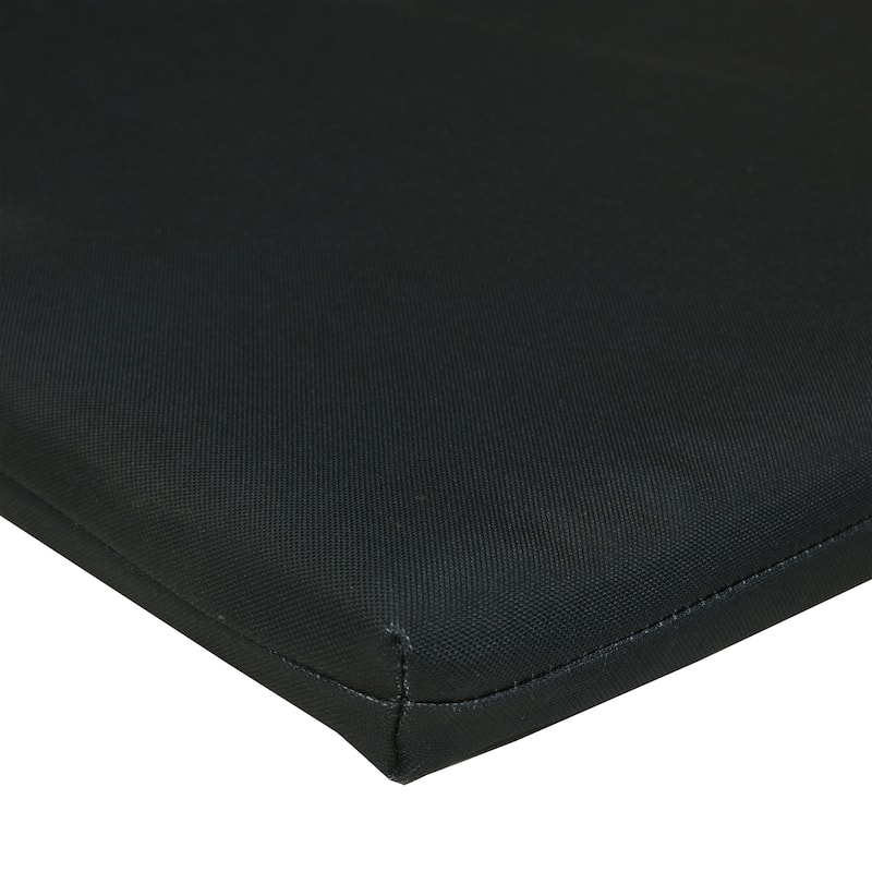 Ebony Outdoor High Back Adirondack Cushion 24 x 51 in Solid Black - 24" x 51" x 1.5"
