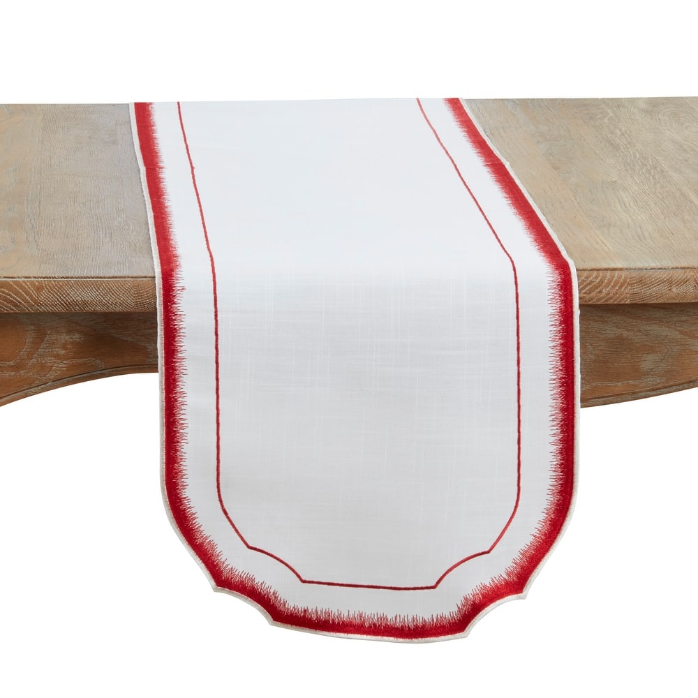 Elegant Embroidery Detail Table Runner