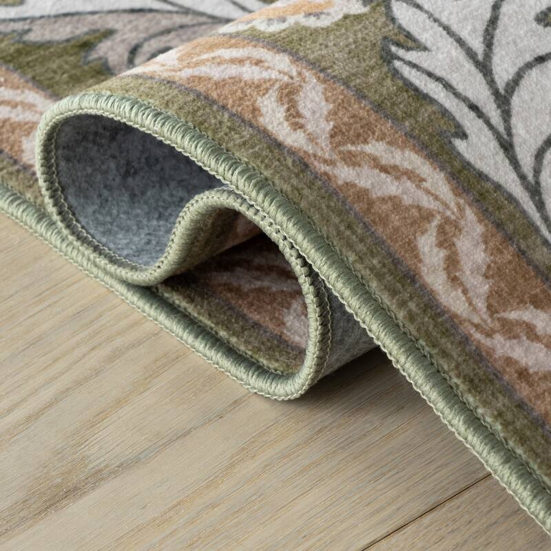 Nuloom Audessa Floral & Paisley Washable Rug