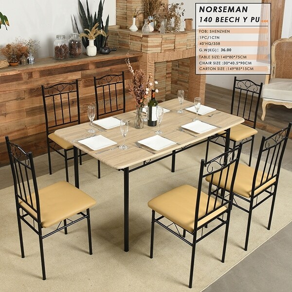 Dining table set 6 seater size deals