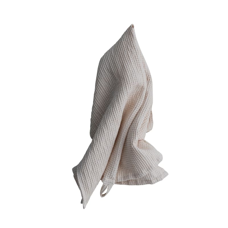 Woven Linen and Cotton Waffle Decorative Tea Towel - 36.0"L x 20.0"W x 0.1"H