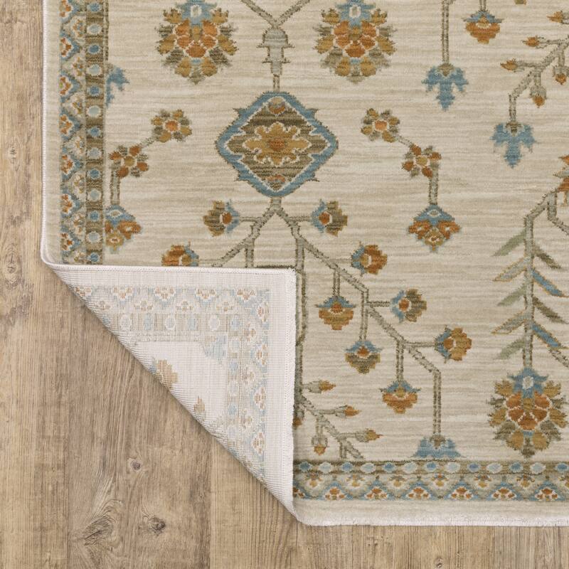 Meadow Global Traditonal Beige/ Rust Area Rug