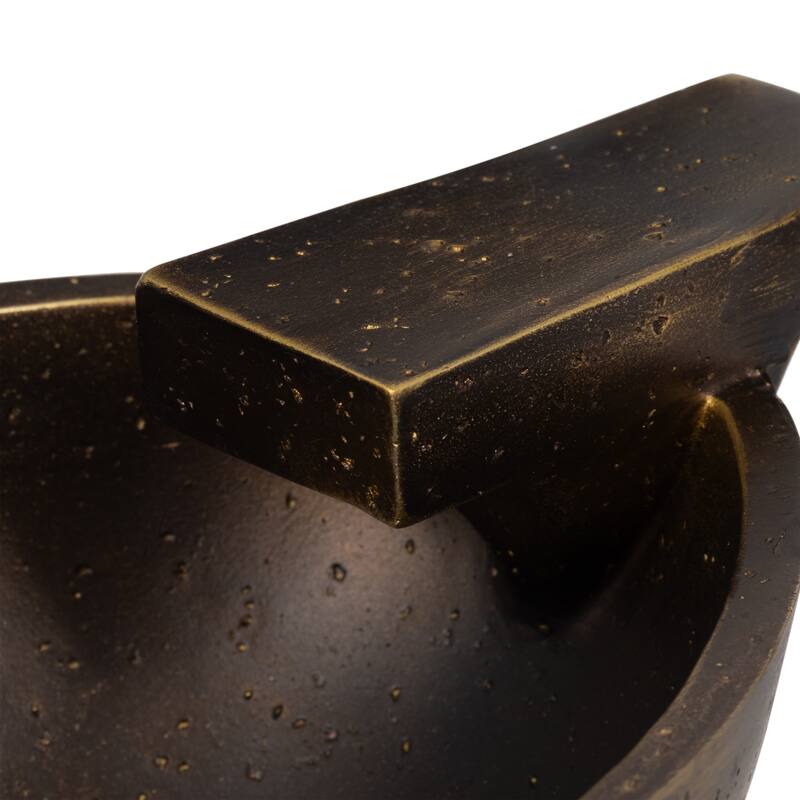 Sagebrook Home 20" Primia Decor Bowl, Bronze, 7"H - 20" x 9" x 7"