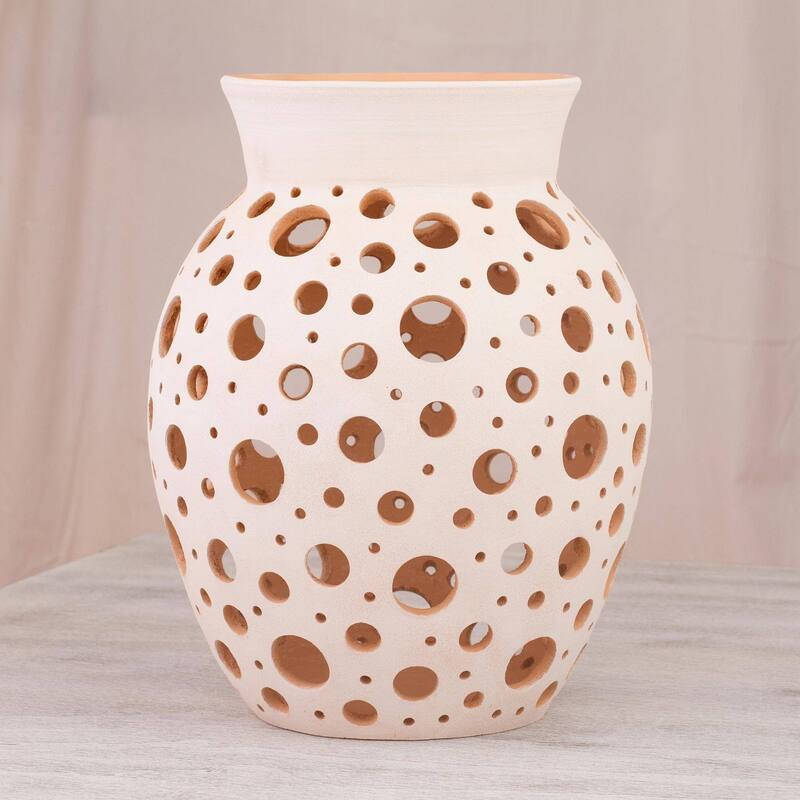Handmade Transparency Ceramic decorative vase (Mexico)