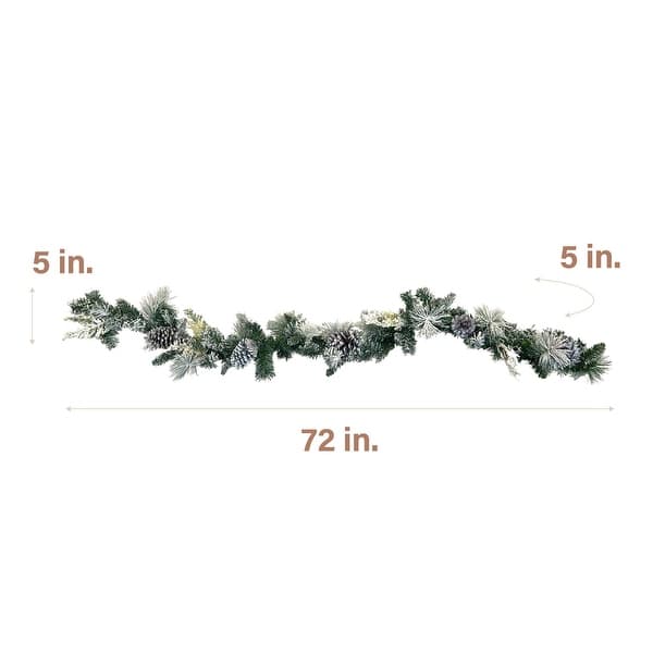 Fraser Hill Farm 6-Ft. Christmas Snow Flocked Garland