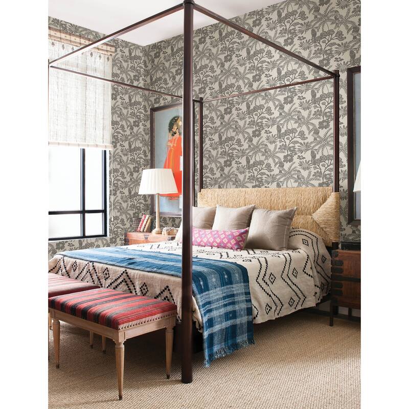 A-Street Prints Jacaranda Stone Tropical Trail Wallpaper