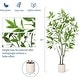 preview thumbnail 10 of 17, 6 FT Artificial Eucalyptus Tree with Round Leaves,Realistic Fake Indoor Outdoor Plant in White Pot