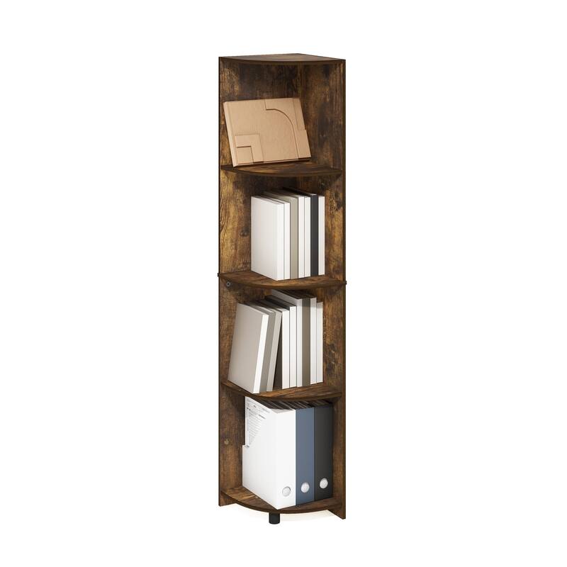 57.13 in. Tall Pine Wood 4-Shelf Bookcase
