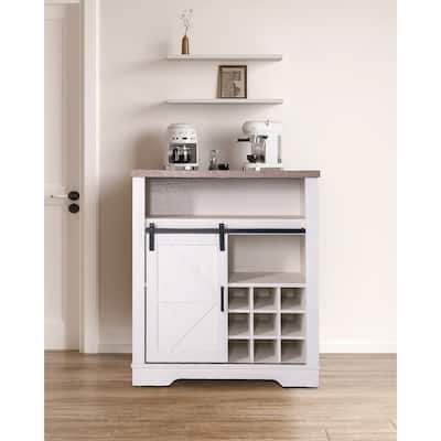 Farmhouse Storage Cabinet with Sliding Barn Door