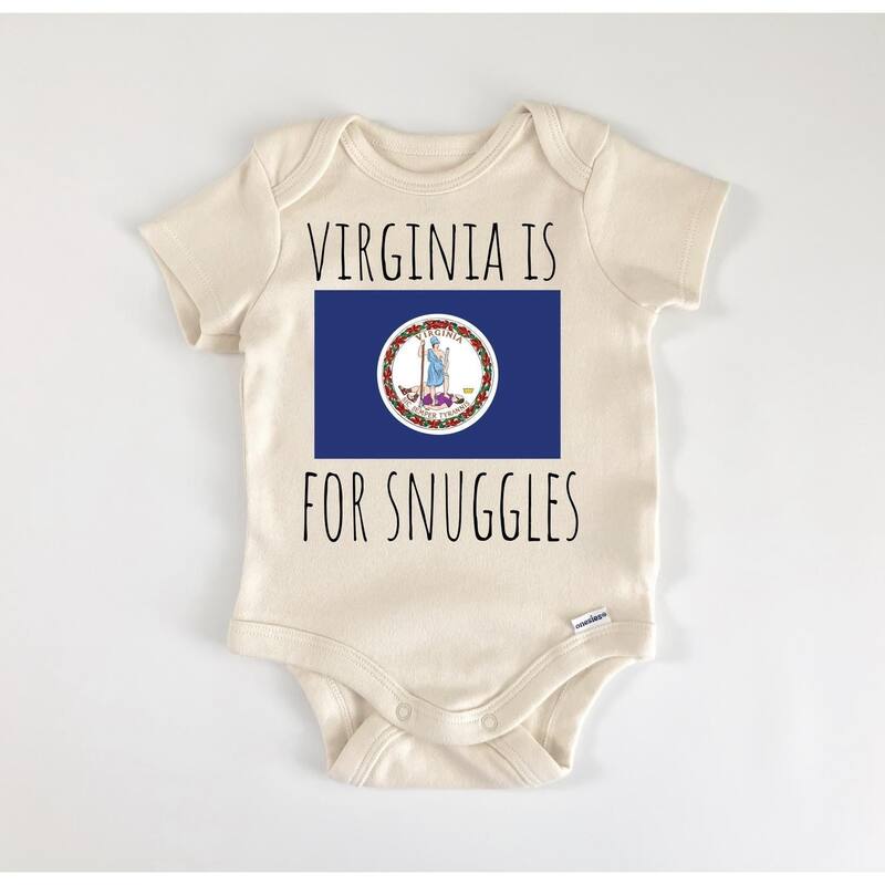 Virginia - Baby Boy Girl Clothes Infant Bodysuit Funny Cute Newborn - Natural - Newborn