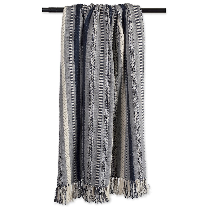 DII Braided Stripe Decorative Throw