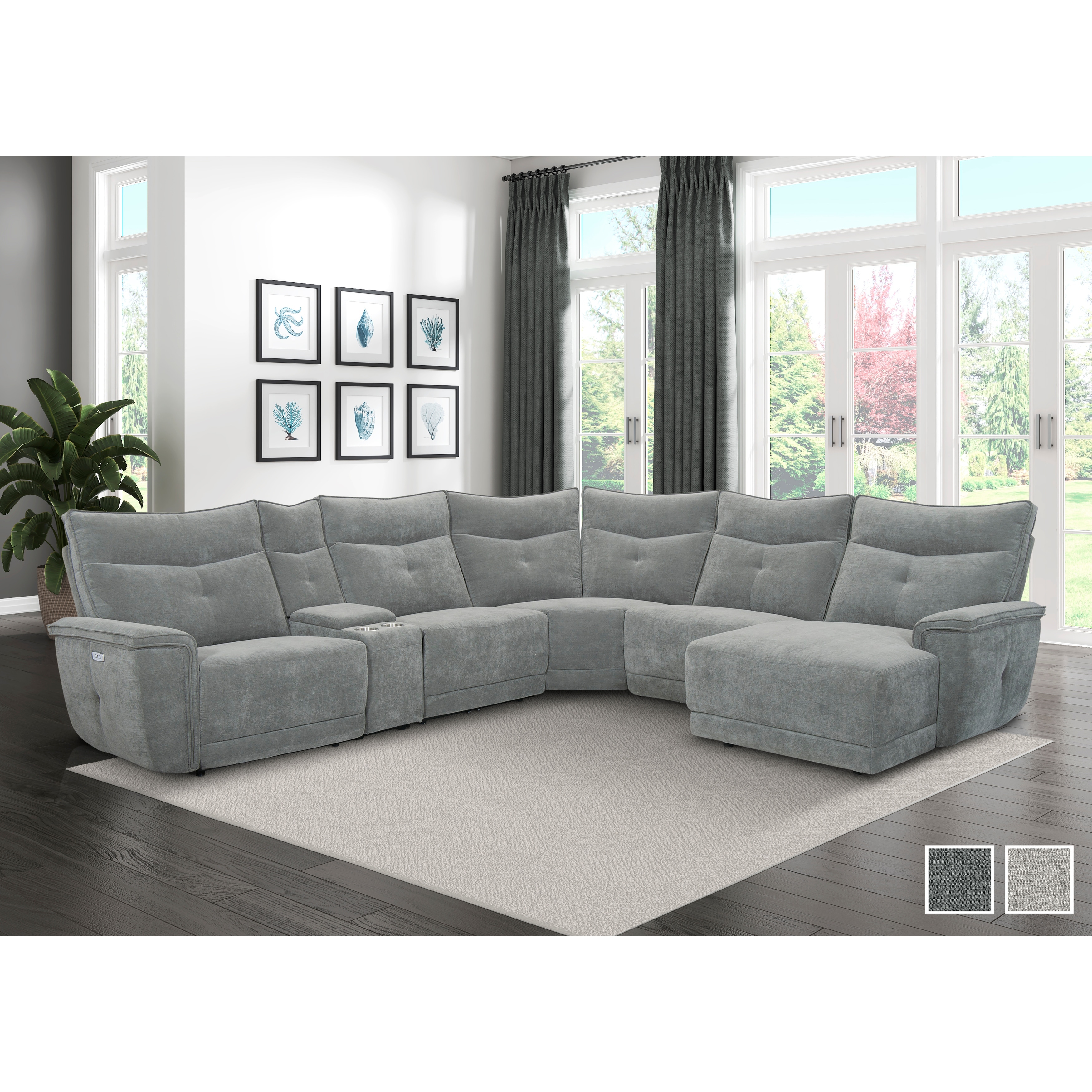 Avenue Power Modular Reclining Sectional Sofa with Right Chaise