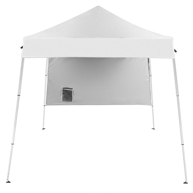 White Portable Pop-Up Waterproof Gazebo Canopy Tent with UV Protection and Carry Bag Included - 94.5” x 94.5” x 86.6” L x W x H