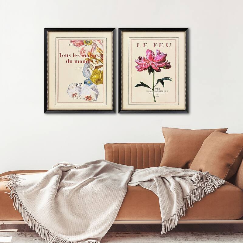 Paragon Le Fleur I Framed Art - Set of 2 - 2-piece Set