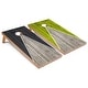 preview thumbnail 1 of 3, Dark Grey and Lime Pyramid Cornhole Boards with Carry Case 16 Years and Up