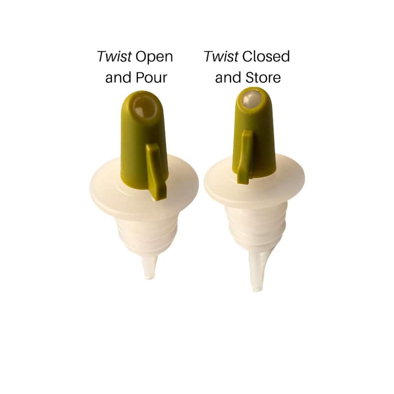 POURO Twist & Pour Resealable Bottle Pouring Spouts for Kitchen and Bar