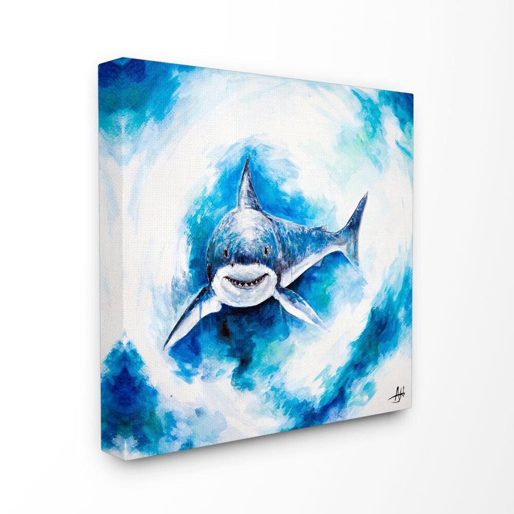 Shop Stupell Industries Ocean Sea Shark Animal Blue Watercolor