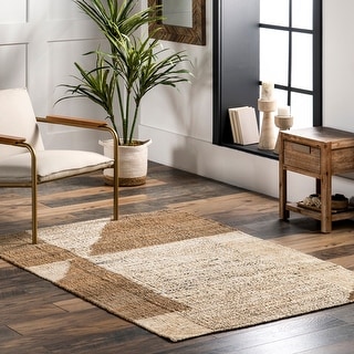 Brooklyn Rug Co Katye Abstract Flatweave Jute Area Rug. - Bed Bath ...