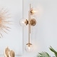 preview thumbnail 2 of 44, Bola Modern Gold 3-Light Chandelier Orb Glass Vanity Lights Wall Sconces
