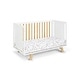 preview thumbnail 4 of 4, Modern Design White/Natural 3-in-1 Convertible Adjustable Crib