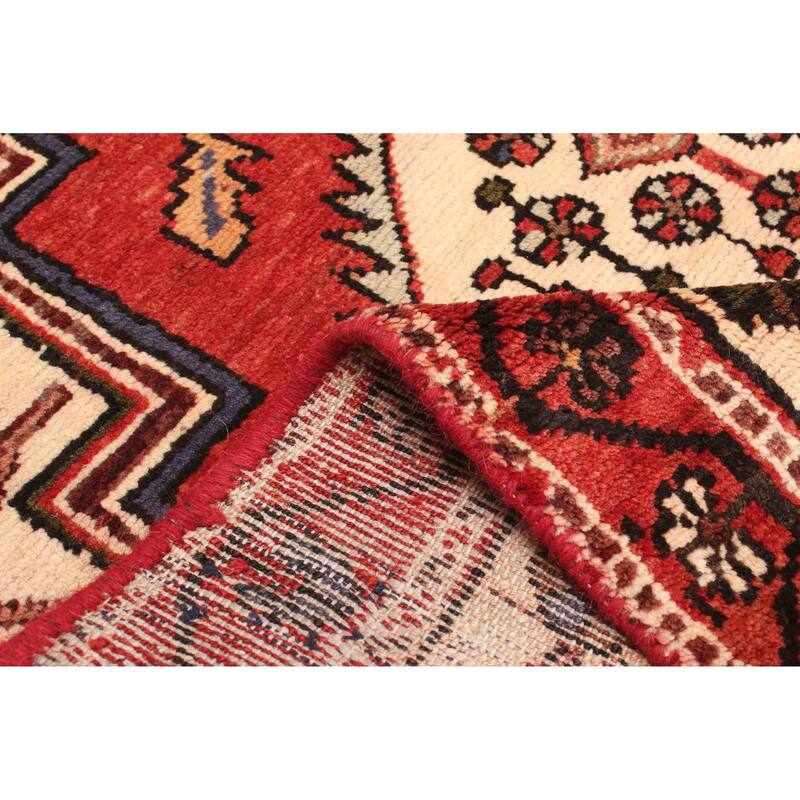 ECARPETGALLERY Hand-knotted Andelz Red Wool Rug - 3'4 x 4'2