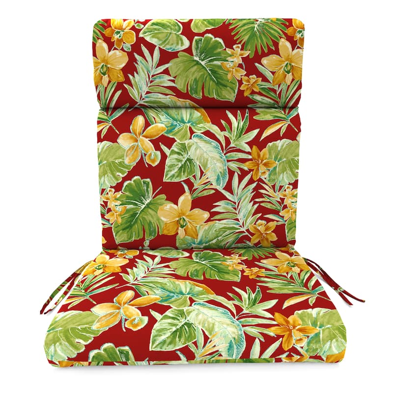 22" x 44" Outdoor Chair Cushion with Ties and Loop - 44'' L x 22'' W x 4'' H