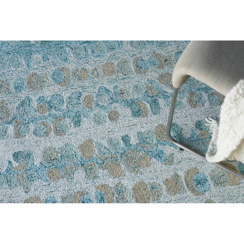 Exquisite Rugs Colorplay Handmade Hand-tufted New Zealand Wool on Canvas Navy Area Rug
