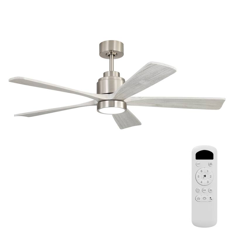 52 Inch Ultra Quiet Reversible Ceiling Fan with Light