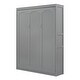 preview thumbnail 15 of 16, Murphy Bed Queen Size Wood Foldable Wall Bed Frame with Shelves