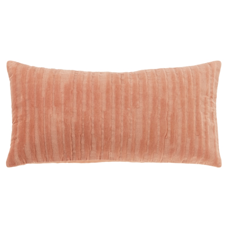 Rizzy Home Transitional Decorative Pillow Cover 14"x26" - Terra Cotta