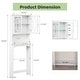 preview thumbnail 2 of 1, EROMMY Bathroom Organizer Over-The-Toilet Storage, Wooden Unit with 2 Glass Doors & Adjustable Shelf for Bathroom Use
