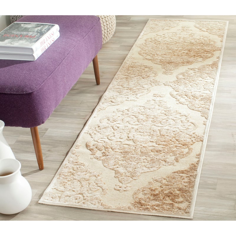 SAFAVIEH Paradise Agnela Modern Viscose Rug - 2'2" x 8' Runner - Stone
