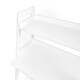 preview thumbnail 3 of 9, RiverRidge Kids Art Table Desk with Ladder Shelf and Open Storage Shelf for Playroom - White with 2 10" Floating Bookshelves
