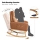 preview thumbnail 25 of 171, HOMYKA 28" Wide Rocking Chair for Nursery with Solid Wood Leg