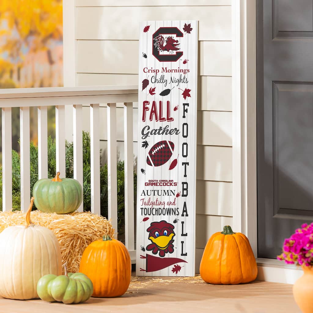 47" Double Sided Seasonal Porch Leaner, University of South Carolina - 47" x 11.25"
