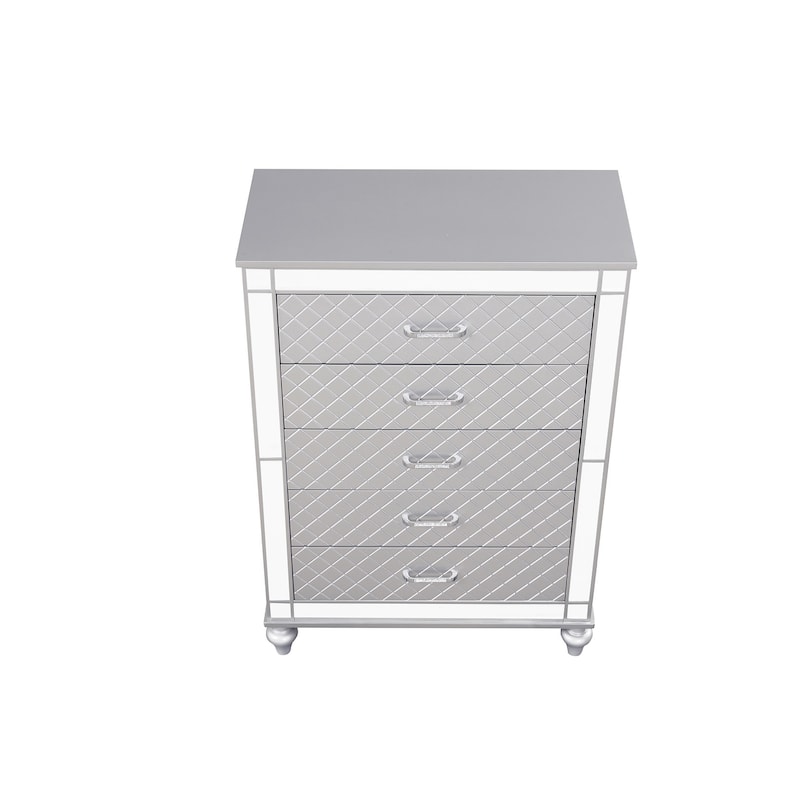 Livorno Gunmetal 5-Drawer 36 in. W Chest of Drawers