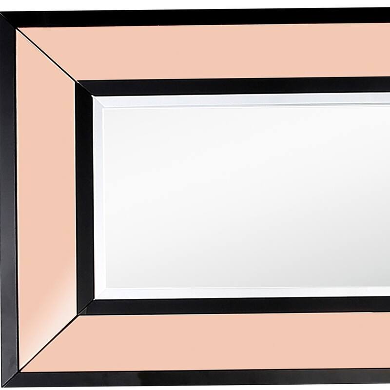 HomeRoots 26" Rose Gold Wood Framed Accent Mirror - 41.3' X '25.6' X '0.8