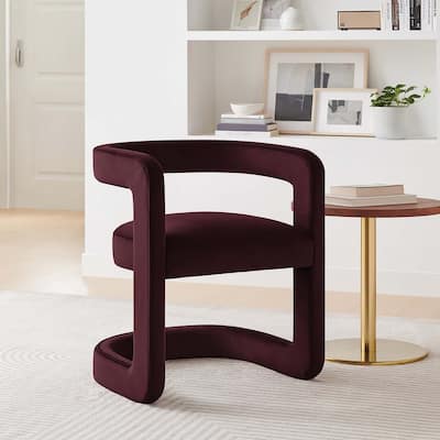 Bowie Performance Velvet Barrel Accent Chair