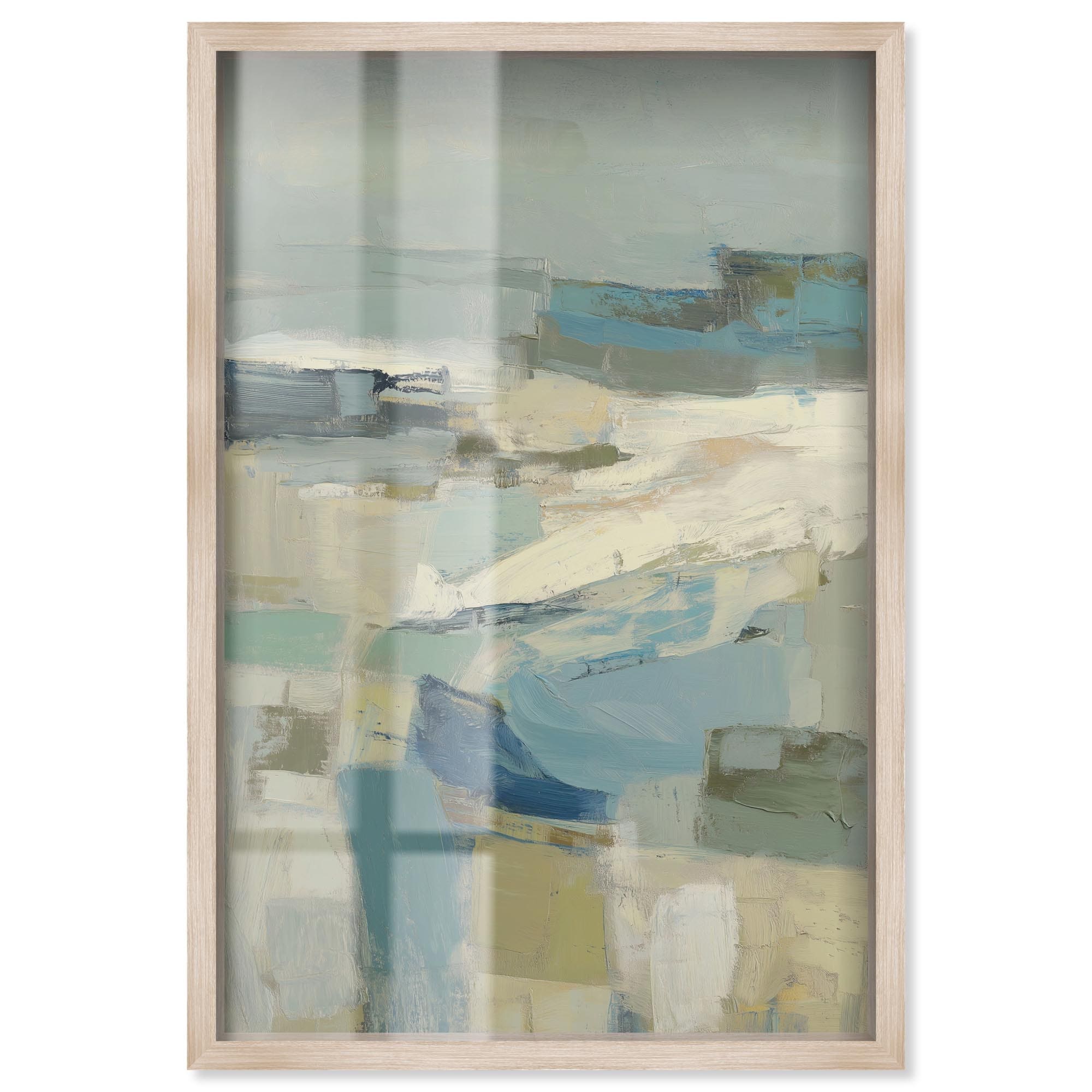 Coastal Breeze Green Wall Decor Shadowbox Print by Art Remedy