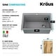 preview thumbnail 118 of 146, KRAUS Bellucci Workstation Topmount Drop-in Granite Kitchen Sink