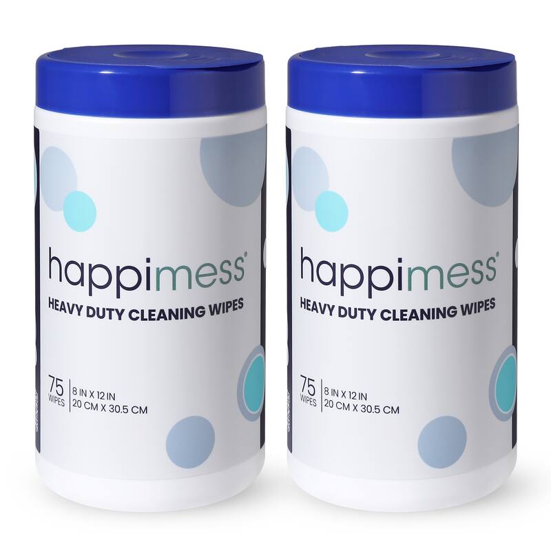 happimess, All Purpose Multi Surface Heavy Duty Cleaning Wipes Bleach Free - Set of 2 - Fresh Scent (2 Pack, 150 Count)