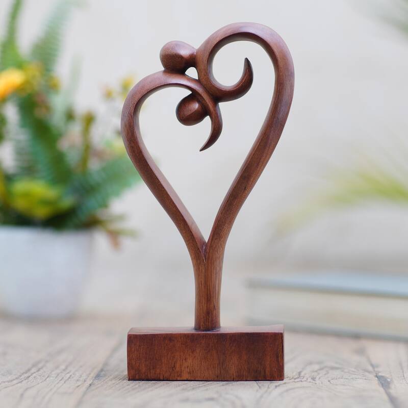 Novica Handmade Love Dancing Wood Statuette