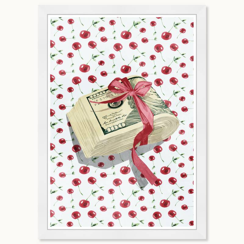 Wynwood Studio Prints Success Tasteful Gift Stack Rouge Red Wall Art