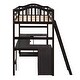 preview thumbnail 13 of 13, Twin size Loft Bed with Drawers, Cabinet, Shelves and Desk, Espresso
