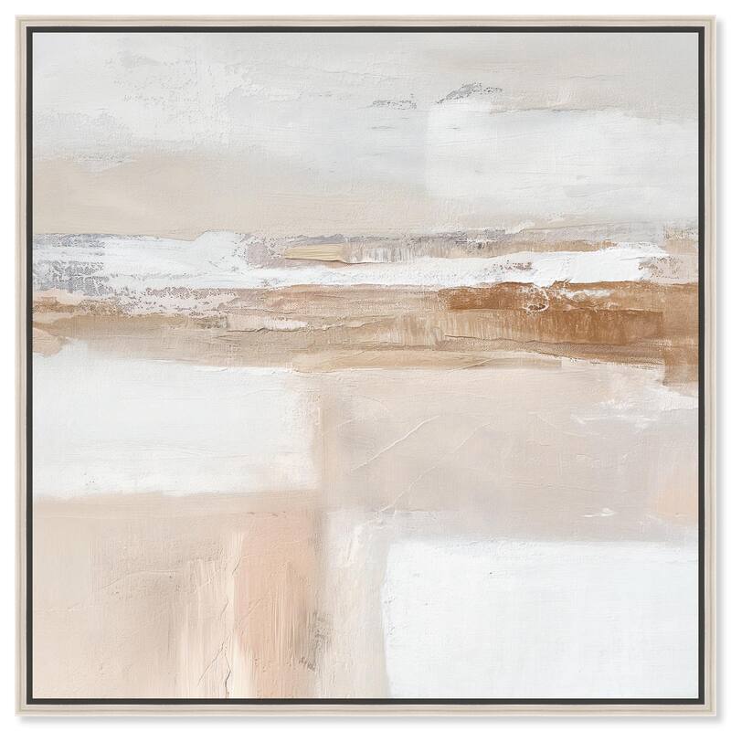 Sediment Planes II Canvas by Art Remedy - 40" x 40" - Silver