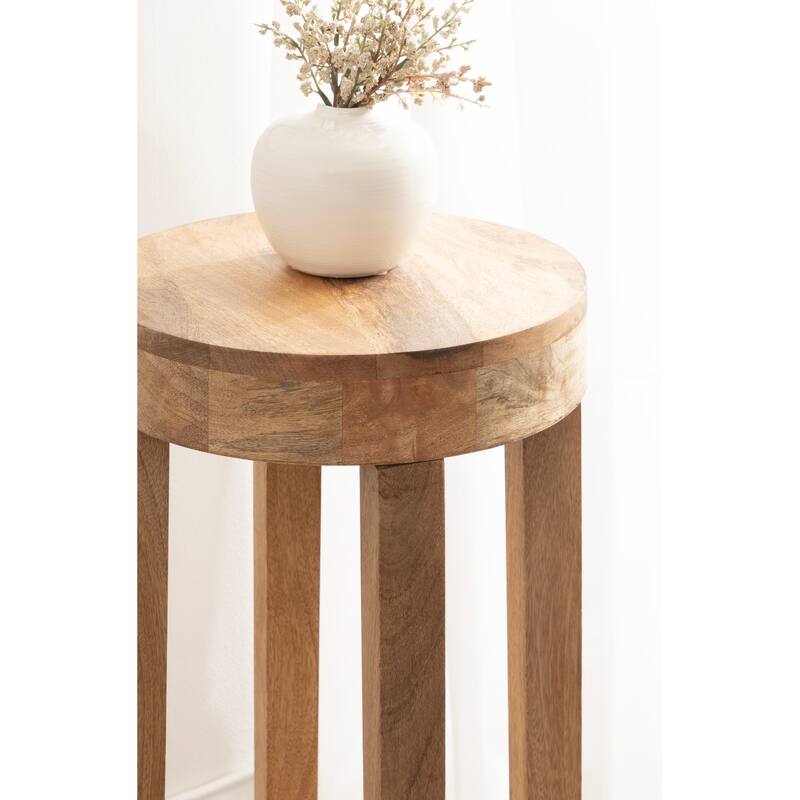Kate and Laurel Talcott Round Wood Side Table
