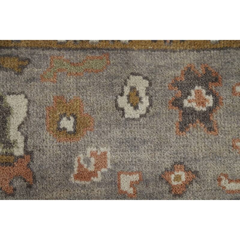 Oushak Indian Area Rug Hand-Knotted Transitional Wool Carpet - 8'1" x 9'11"