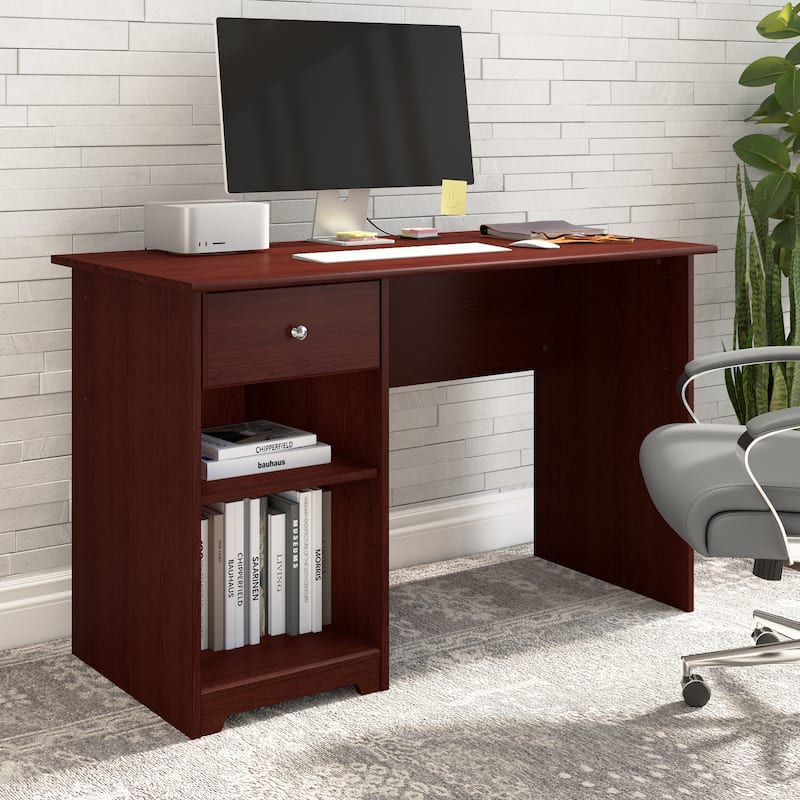 Cabot 48W Computer Desk with Storage by Bush Business Furniture - Harvest Cherry